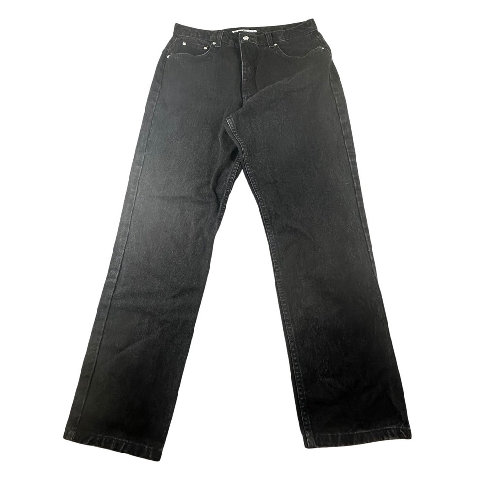 Y2K Tommy Hilfiger Jeans Women 16 Black Perfect T-Jean Regular Denim Mom Grunge